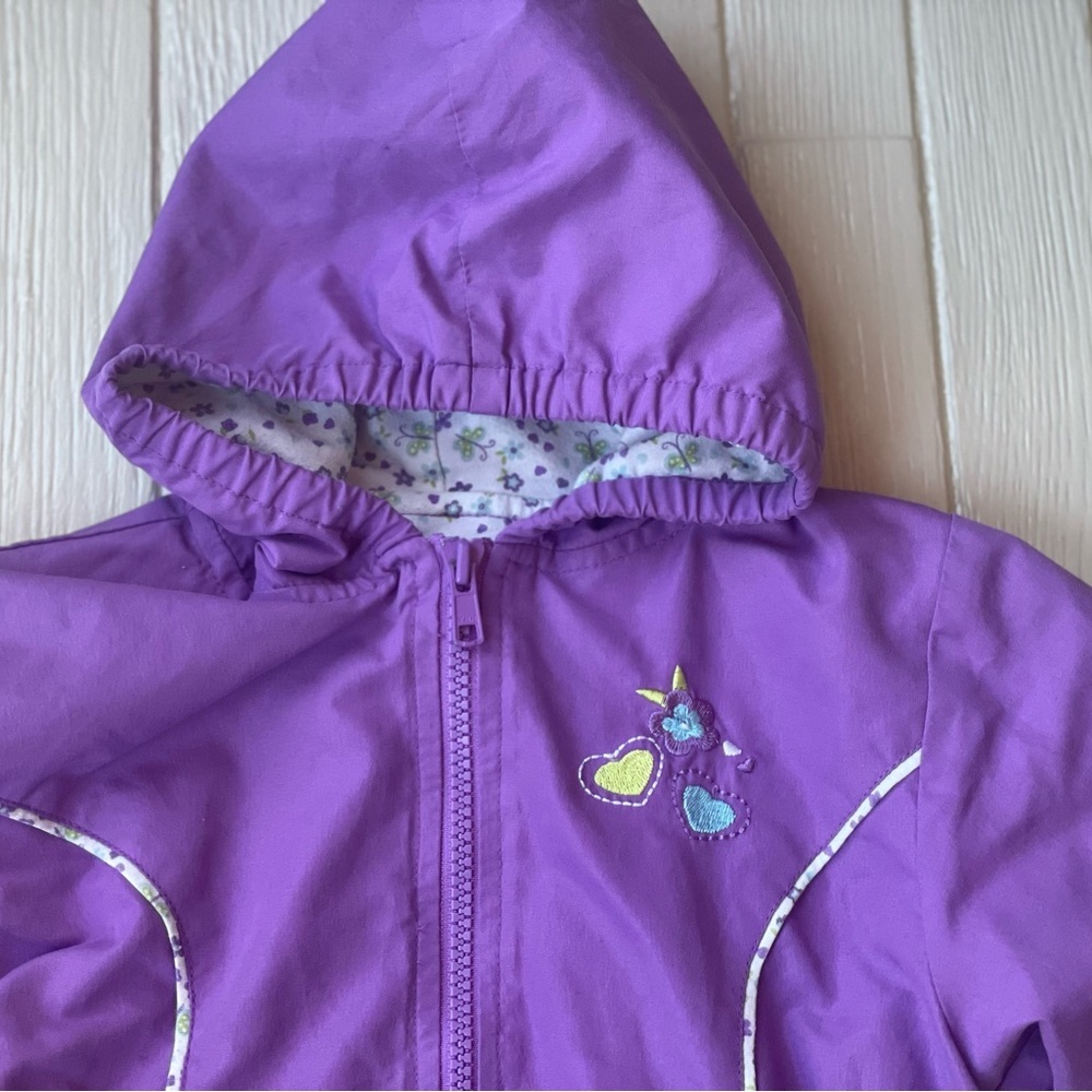 Okie Dokie Purple Light Jacket Girls Size 24 Months - Picture 3 of 10